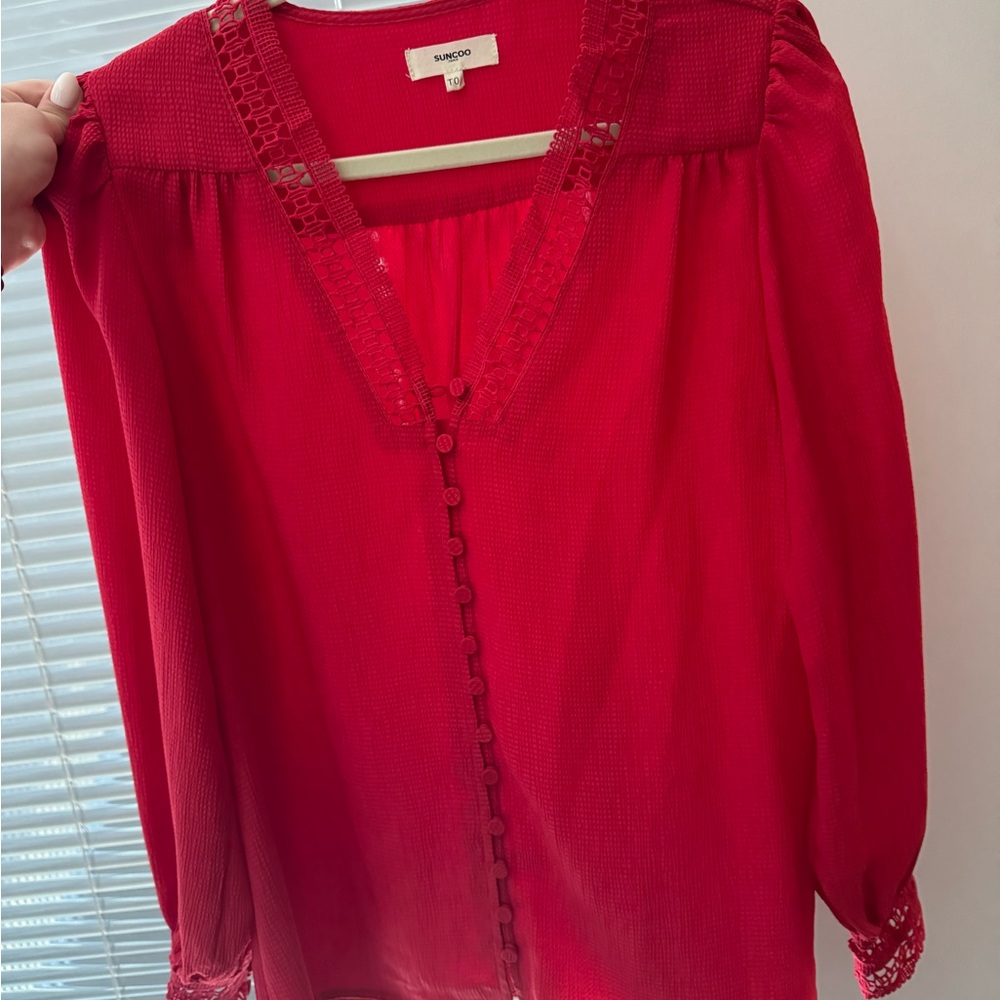 SUNCOO red blouse